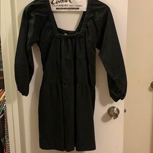 Lou Jean Babydoll Dress in BLACK